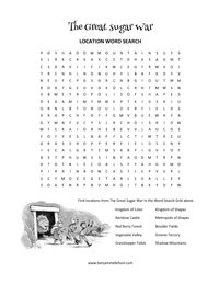 Word Search from The Great Sugar War