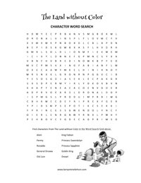 Word Search from The Land without Color