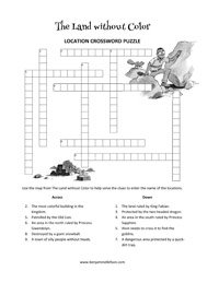 Crossword Puzzle from The Land without Color